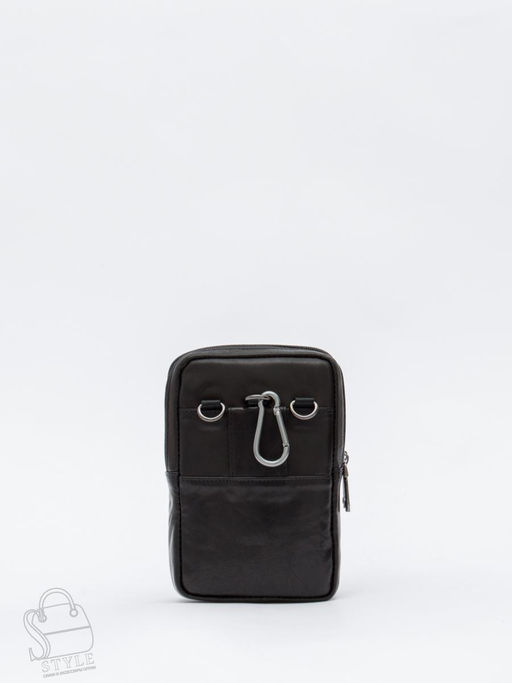 Сумка мужская кожаная 325012Z black Zinimsk