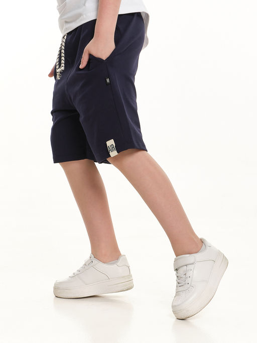 Шорты свободного кроя для мальчиков подростков 22-7638 черный - Mini maxi фото 14