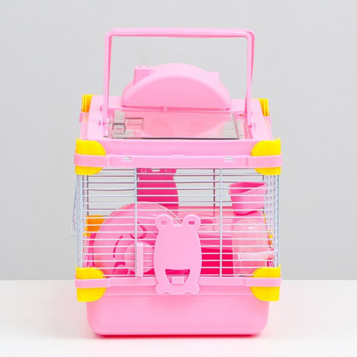 Клетка для грызунов Пижон, 31 х 24 х 30 см, розовая  фото 3