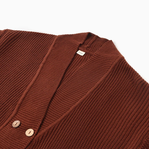 Кардиган на пуговицах женский MINAKU: Casual Collection, цвет шоколад, размер 50