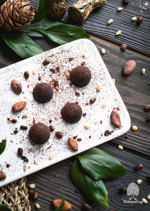 Кедровый трюфель в натуральном шоколаде (начинка из молочного шоколада) 250г