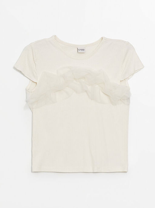 Bisiklet Yaka K?sa Kollu K?z ?ocuk Ti??rt