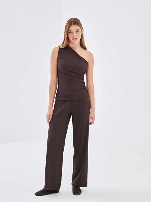 Beli Lastikli Dokulu Kad?n Pantolon