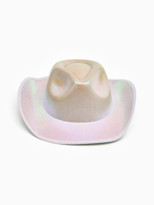 Карнавальная шляпа "Диско" розовый жемчуг, перломутр р-р 56-58