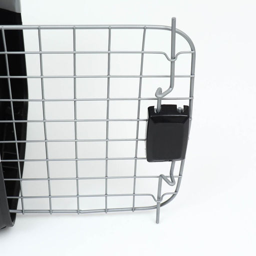 Переноска для животных пластиковая с металлической дверью 47 х 30 х 35 см, вес до 12 кг, серая 934 - Пижон фото 9