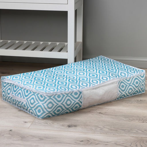 Кофр для хранения вещей Доляна Лагуна с ПВХ-окном, 804515 см, бирюзовый фото 7