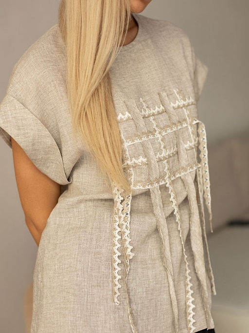 Блузка лен 60%, вискоза 40% - Волтри фото 3