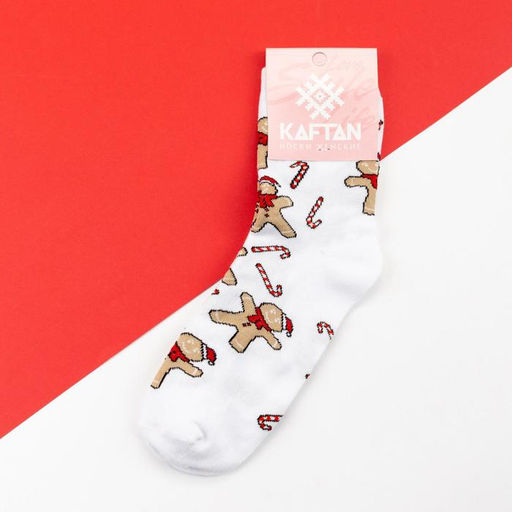 Цена за 2 шт. Носки новогодние женские KAFTAN «Печенька» размер 36-40 (23-25 см)