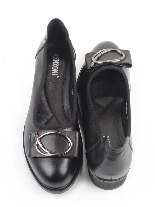 06-DYL74-D1 BLACK Туфли женские (натуральная кожа)