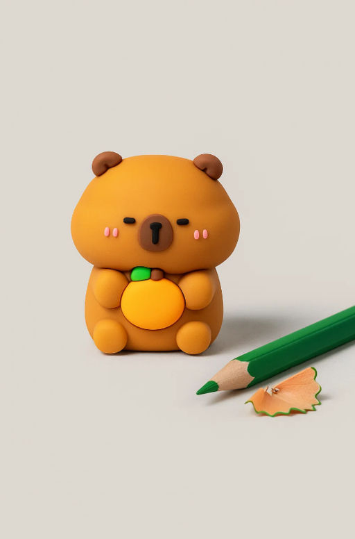 Точилка для карандашей "Capybara with orange", orange