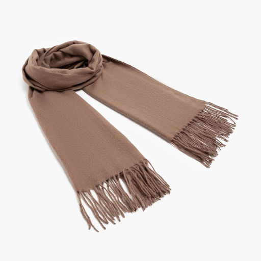 Палантин женский MINAKU однотонный цв. бежевый, размер 76*180 см  фото 3