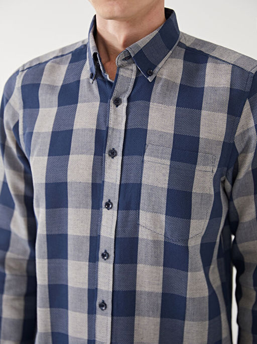 Regular Fit Uzun Kollu Ekose Arm?rl? Erkek G?mlek