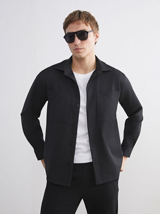 Regular Fit Uzun Kollu Erkek G?mlek Ceket