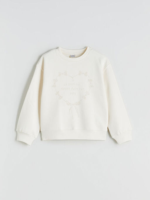 Bisiklet Yaka K?z ?ocuk Sweatshirt