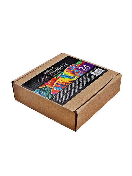 Набор глина полимерная запекаемая Calligrata, 24 по 20 г, с аксессуарами, в гофрокоробе