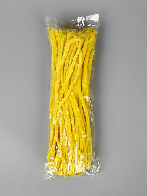 Синельная проволока, набор 100 шт, размер 1 шт 30х0,8 см, цвет желтый