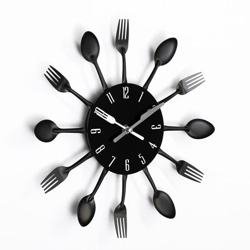 Часы настенные, для кухни, «Столовые приборы», плавный ход, 32×32 см, циферблат d-13 см