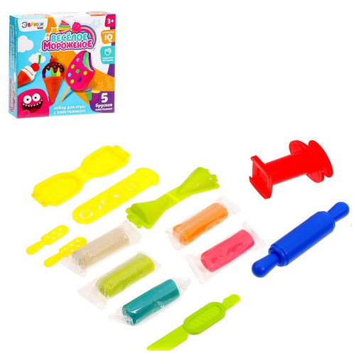 УЦЕНКА (нет пластилина) Игровой набор для лепки Весёлое мороженое, аксессуары