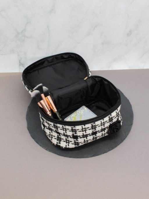 Косметичка "Flower", black (13х19х14 см)