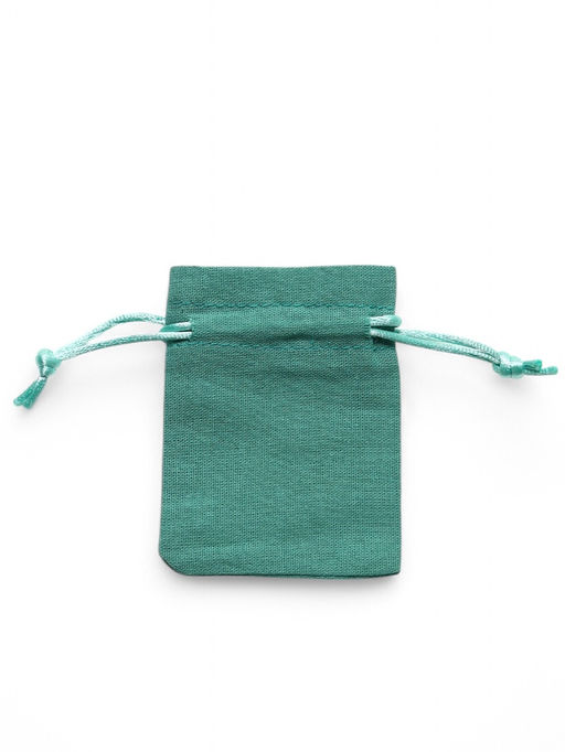 Цена за 50 шт. Мешочек подарочный Хлопок, 7?9 см, тиффани - Simaland фото 2