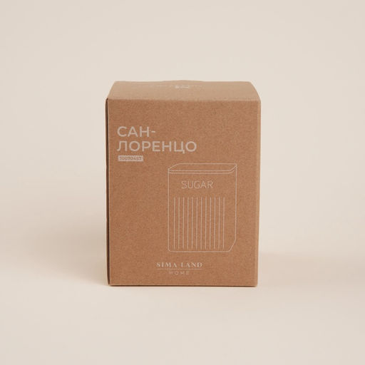 Банка для сахара «Сан-Лоренцо», 10×13 см, с бамбуковой крышкой, сталь, розовая