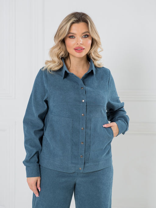 Жакет 1331-1 серо-голубой