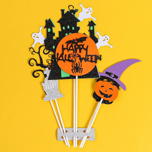 Топперы для торта «Счастливого хэллоуина», в наборе 6 шт.