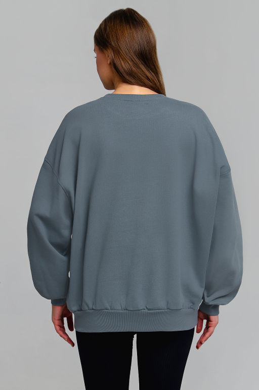 Арт. 15132/1 Свитшот женский оверсайз 46-52 (4 шт) Цвет:темно-серый - Калинка фото 5