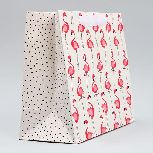 Пакет ламинированный горизонтальный Фламинго, ML 27 23 11,5 см - Дарите счастье фото 6