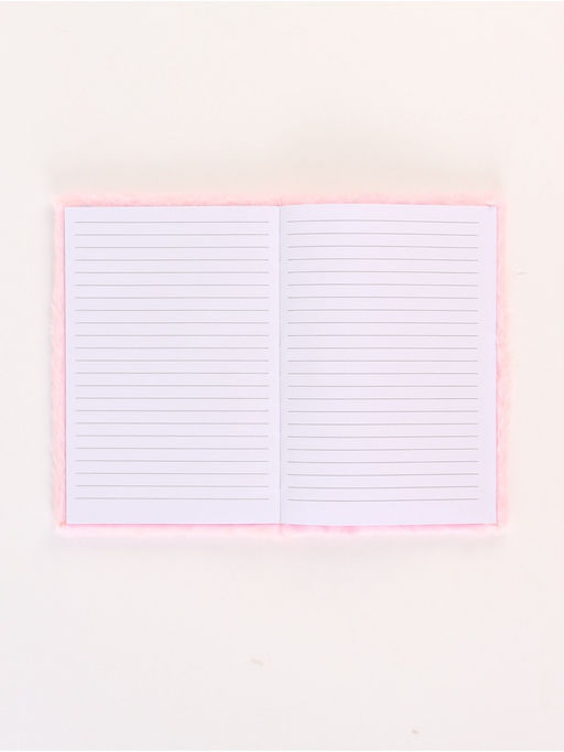 Блокнот пушистый и ручка многоцветная «Эйнджел», розовый