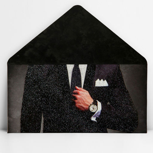 Цена за 9 шт. Конверт для денег «Костюм», глиттер, 16.5 х 8 см