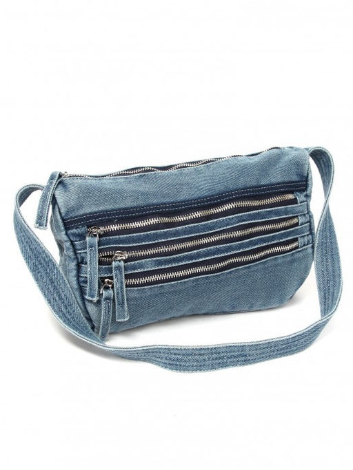Сумка женская текстиль JN-8184, 1отдел, голубой jeans SALE 261784