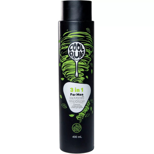 Чистота и Свежесть 3 в 1 для мужчин : Шампунь, Кондиционер и Гель для душа, 400 мл Мятный Торнадо CR0044