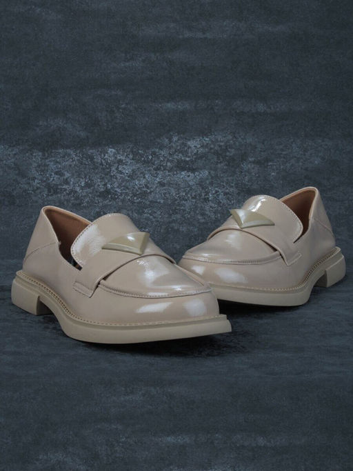 06-PDAG72-2 DK. BEIGE Туфли женские (натуральная кожа)