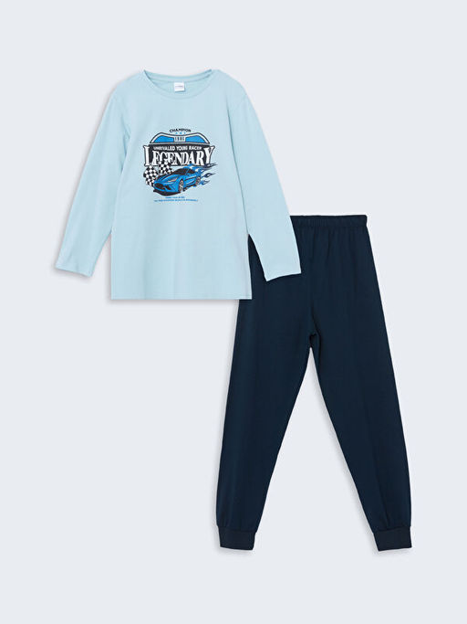 Bisiklet Yaka Erkek ?ocuk Pijama Tak?m?