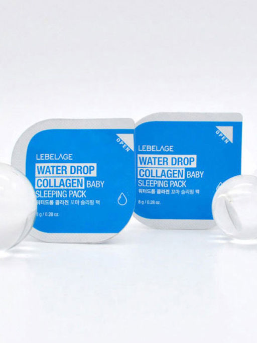Lebelage Ночная маска для повышения эластичности кожи лица с коллагеном / Water Drop Collagen Baby Sleeping Pack, 8 г