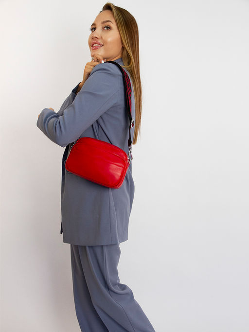 LACCOMA сумка TH941-красный натуральная кожа полиэстр  фото 3