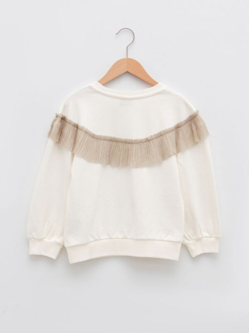 Bisiklet Yaka F?rf?r Detayl? Uzun Kollu K?z ?ocuk Sweatshirt - Waikiki фото 2