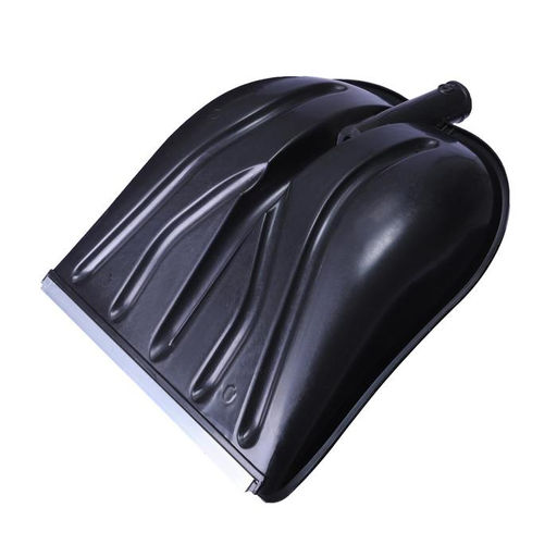 Ковш лопаты для уборки снега, 410 × 390 мм, пластик, алюминиевая планка, тулейка 32 мм