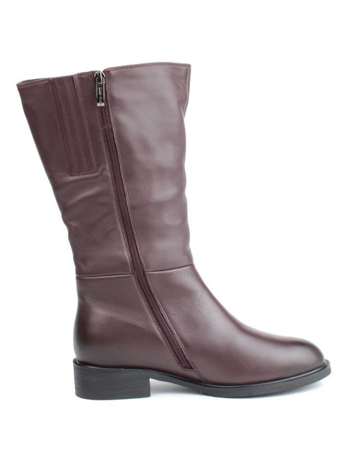 02-FI919-2M BROWN Сапоги зимние женские (натуральная кожа, натуральный мех) - Фабричный китай фото 12