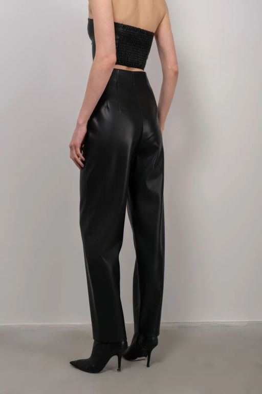 Брюки прямого кроя из искусственной кожи - Incity фото 5