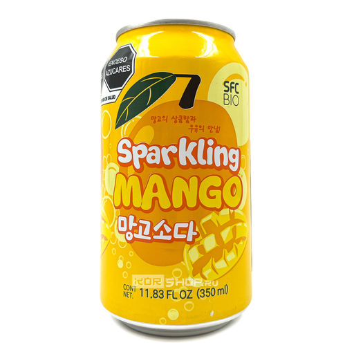 Газированный б/а напиток Манго с соком манго SFC BIO, Корея, 350 мл