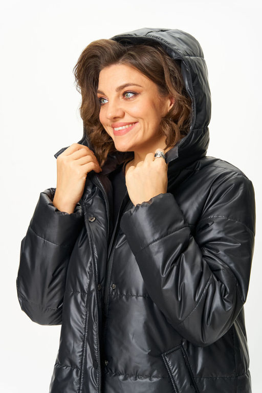 Пальто Anastasia Mak 1026 черный фото 8