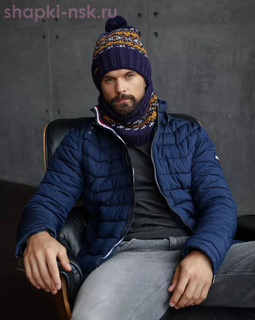 MM 446 F 446 Комплект мужской флис (шапка+снуд)