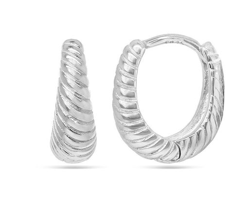Серьги из серебра без вставки, ТЦС-8609