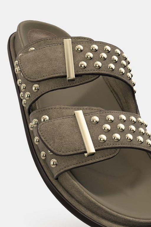 STUDDED BUCKLE SANDALS - Zara фото 3