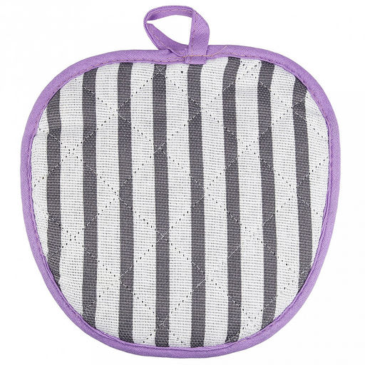 Прихватка с запахом 19х19см "Лайн-3", форма "Яблоко", рогожка 171г/м2, хлопок 100%, наполнитель - ватин 280г/м2, на пластмассовом подвесе, "Домашняя мода" (Россия)