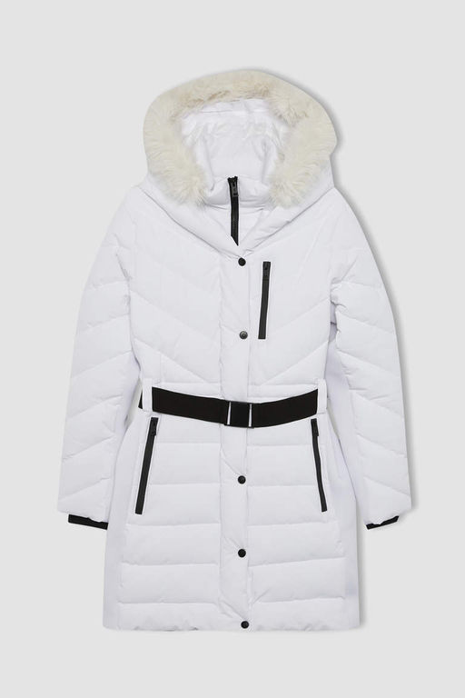 Водоотталкивающая парка узкого кроя с капюшоном DeFactoFit  фото 9