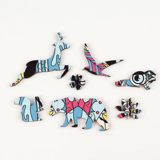 Пазл деревянный фигурный Енот, в раме - Puzzle фото 12