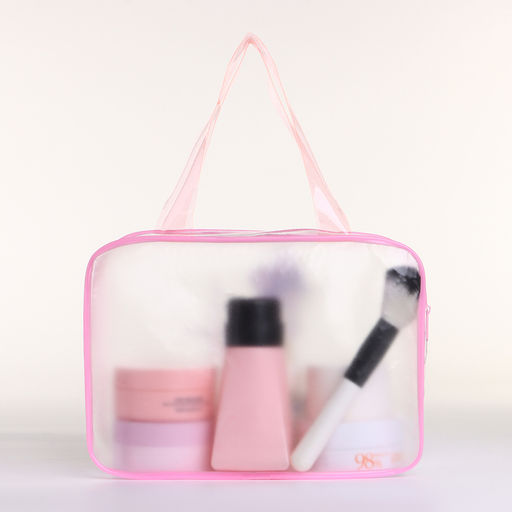 Косметичка-сумка на молнии для бассейна, с ручками, с принтом Балерина, розовая - Simaland фото 2